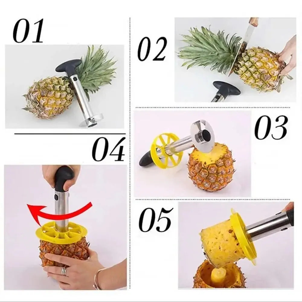 1PCS Spot Stainless Steel Pineapple Peeler Pineapple Corer Slicer Fruit Cutter Easy Slicer Peeler Kitchen Gadget Delivery Fast