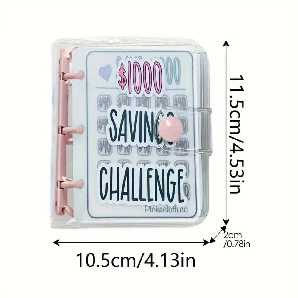 Savings Challenge Binder, Money Saving Binder, Savings Challenges Book With Envelopes, Mini Budget Binder With Cash Accessories